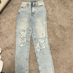h&m blue mom jeans